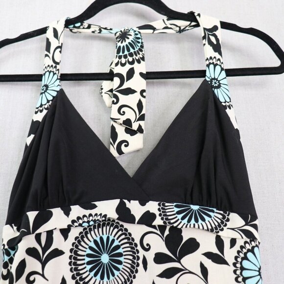 Ruby Rox Halter Maxi Dress M Retro 70s Floral Fit & Flare Boho Summer Beach - Picture 15 of 16